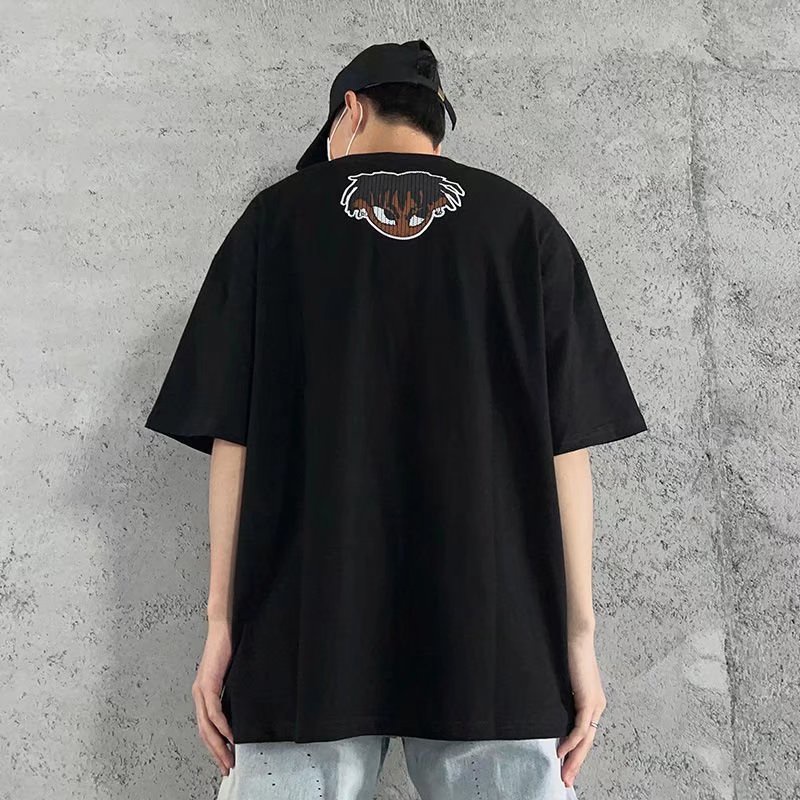 Áo Thun Cotton Tay Ngắn In Họa Tiết Phong Cách Hip hop Thời Trang Mùa Hè Cho Cặp Đôi