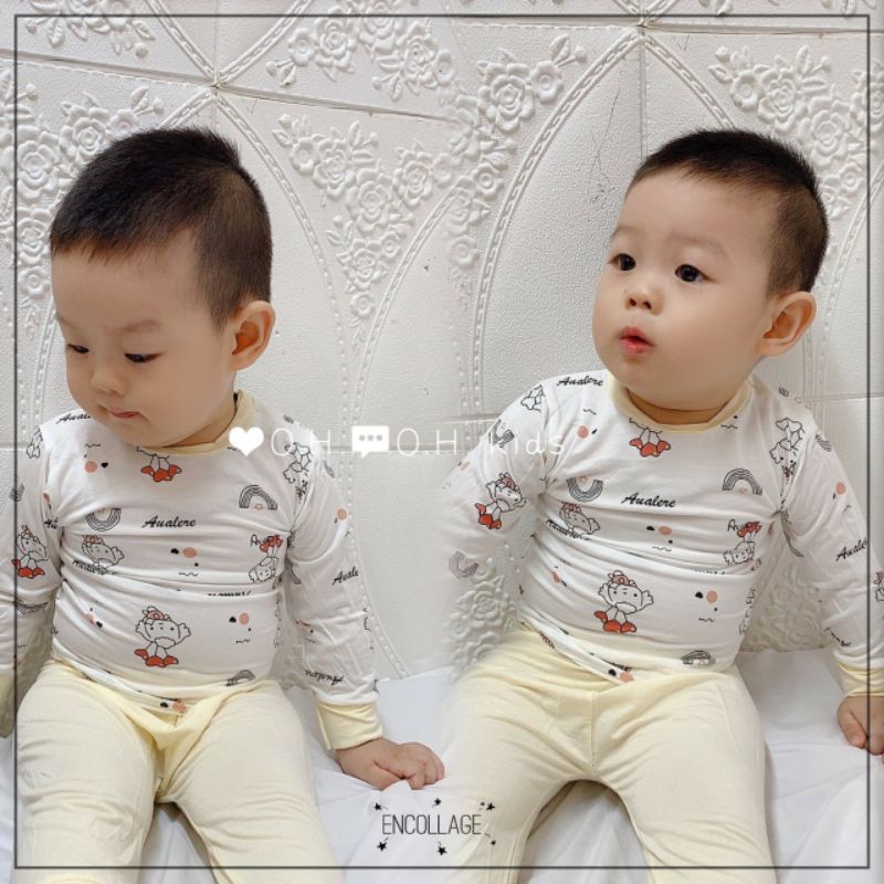 Bộ Dài Tay AVALER Cao Cấp, Chất Cotton Xịn Mịn, Đóng Túi Zip Cho Bé