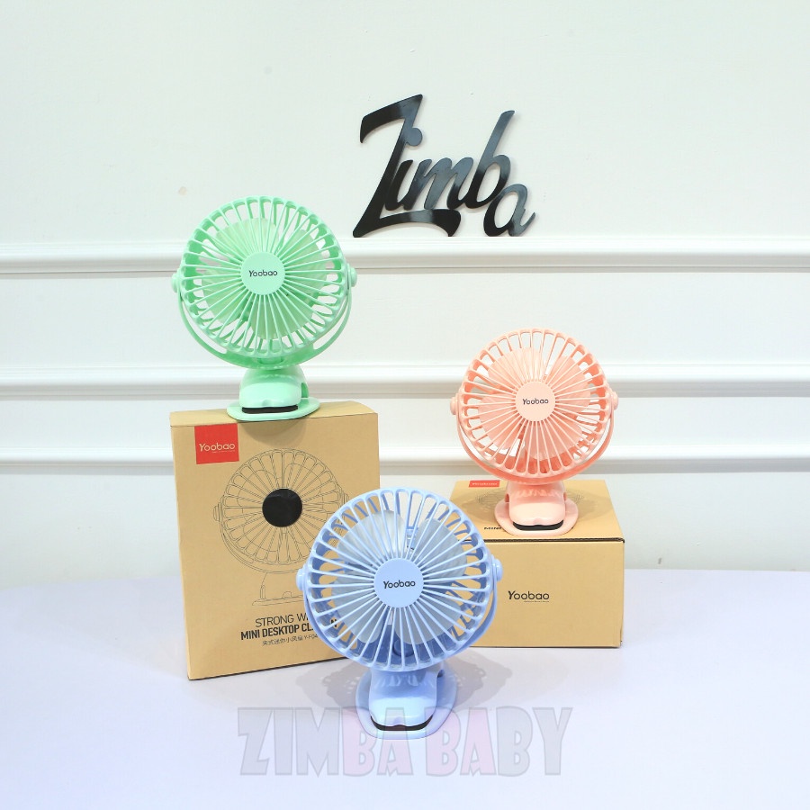 Quạt Kẹp Tích Điện Mini Yoobao 6400mah kẹp Bàn, Xe đẩy, Nôi Cũi, Sử Dụng Văn Phòng, Du Lịch Zimbababy