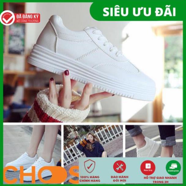 Giày Thể Thao Nữ Sneaker Màu Trắng Choose Tăng Chiều Cao Cho Học Sinh GK9K2