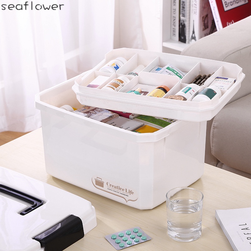 Hộp nhựa xách tay đựng dụng cụ sơ cứu khẩn cấp đa năng