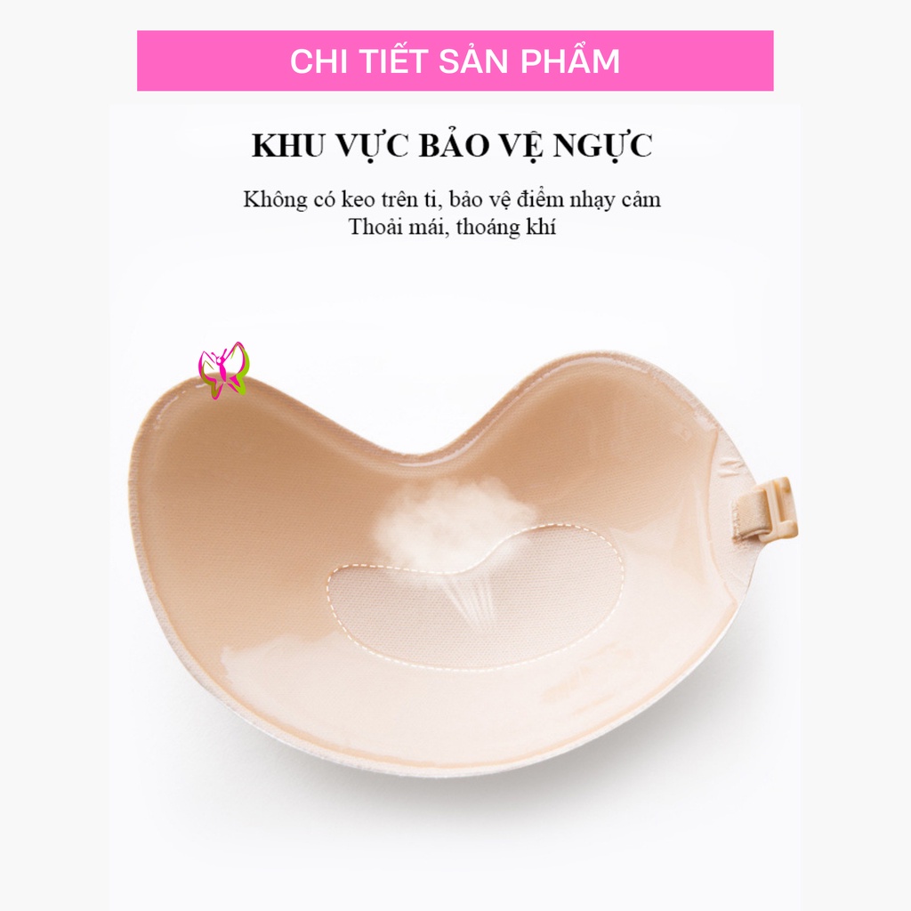 Áo dán nâng ngực ti cài trước hột xoài, miếng dán nâng ngực nút gài tạo khe dùng nhiều lần  Anna Shop