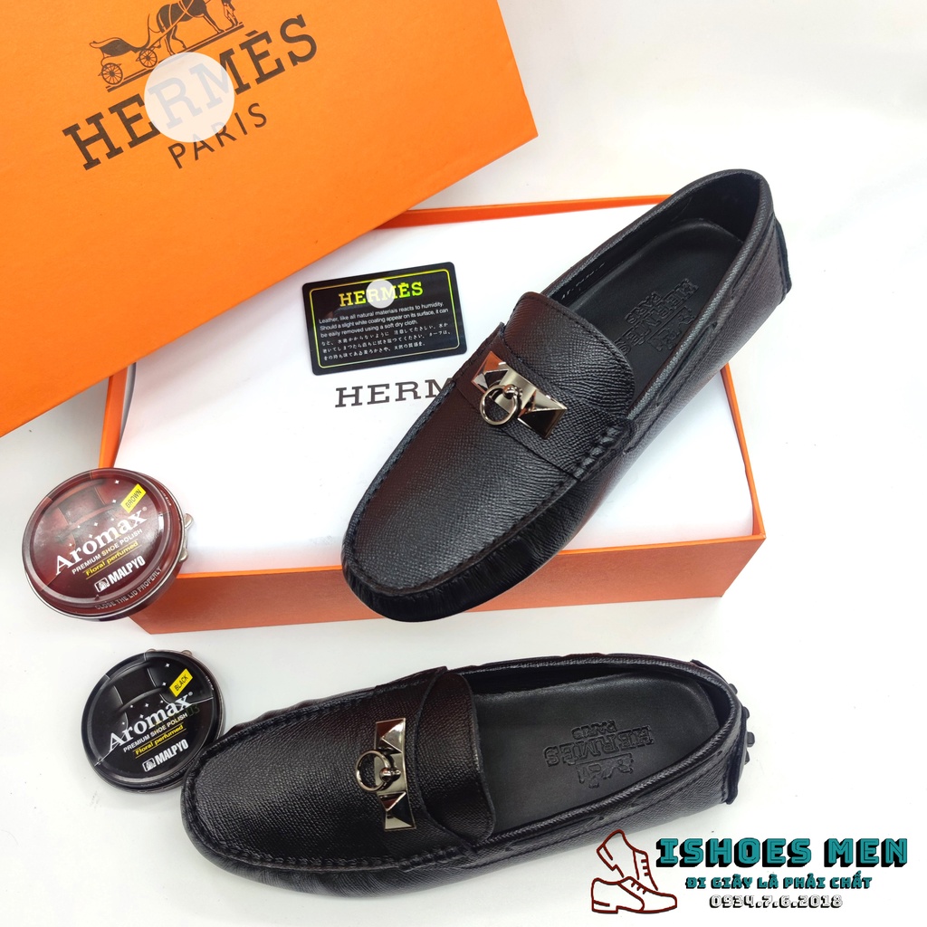 Giày lười nam Hermes2021 da bò xịn 100% cao cấp Full box