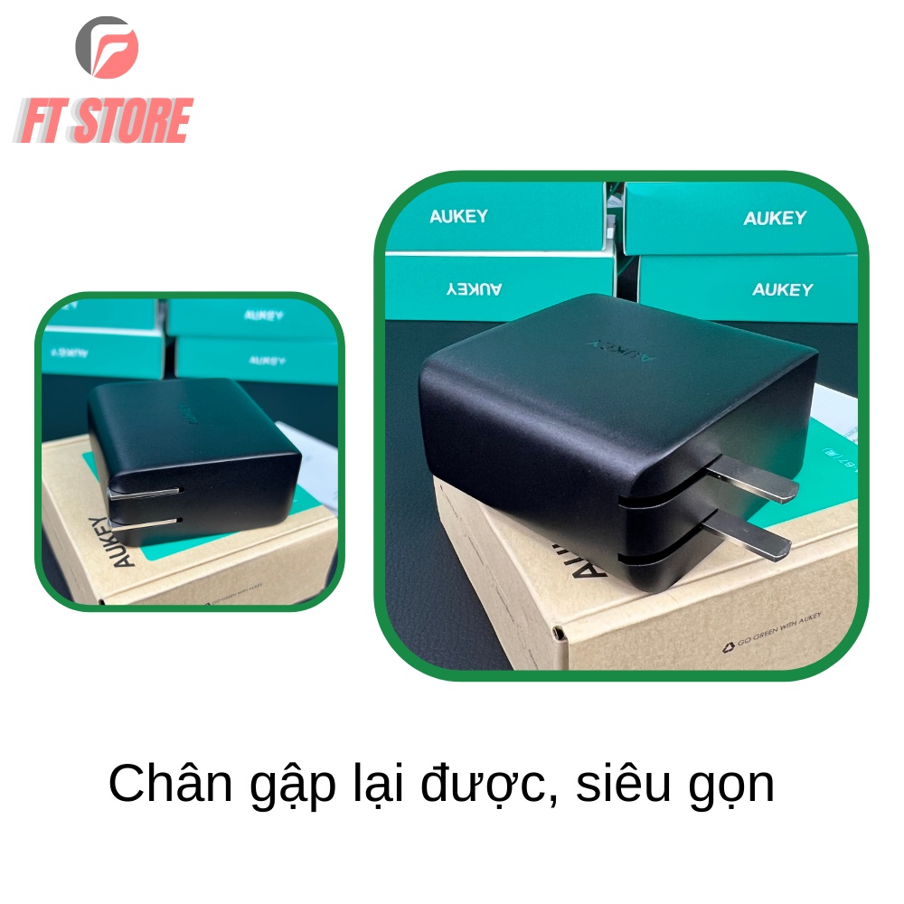 [GIAO HOẢ TỐC] Củ Sạc Nhanh AUKEY Omnia PA-B6s 90W, PA-B7 100W công nghệ GaN, cho laptop, thiết bị di động, BH18T