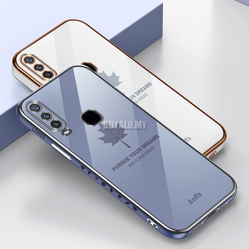 Ốp điện thoại mềm họa tiết lá phong sang trọng cho VIVO Y17 Y15 Y12 Y19 Y95 Y93 Y91 Y91i Y91C Y1S V9 Y83