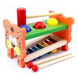 đàn mộc cầm  xylophone với bàn đập gỗ hình sư tử