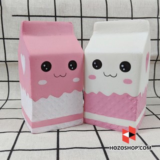 Squishy hộp sữa hồng
