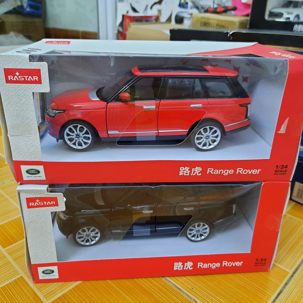 Xe ô tô mô hình Range Rover tỉ lệ 1:24 xe ô tô mô hình bằng sắt đồ chơi trẻ em có vô lăng bẻ lái và mở 2 cửa trước