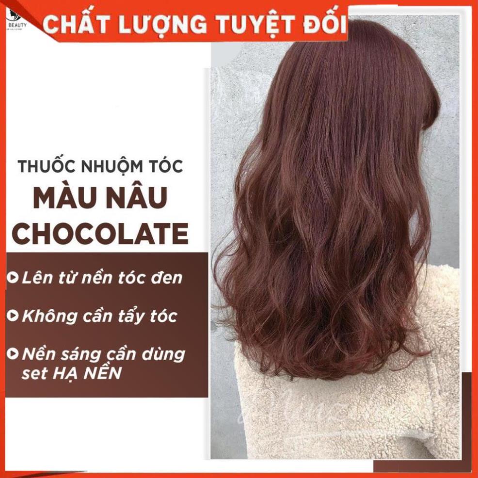 Thuốc nhuộm tóc NÂU SOCOLA - NÂU CHOCOLATE kèm bộ dụng cụ nhuộm tóc