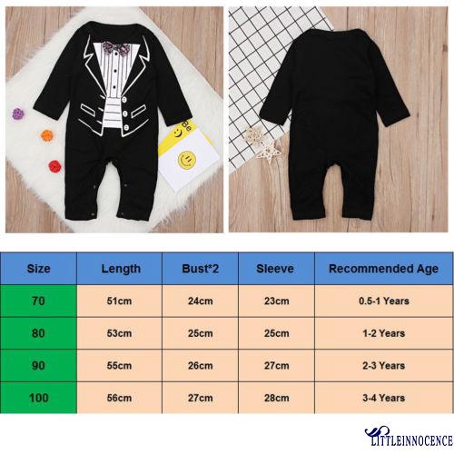 Bộ áo tay dài liền quần ống dài phong cách quý ông dành cho các bé trai sơ sinh