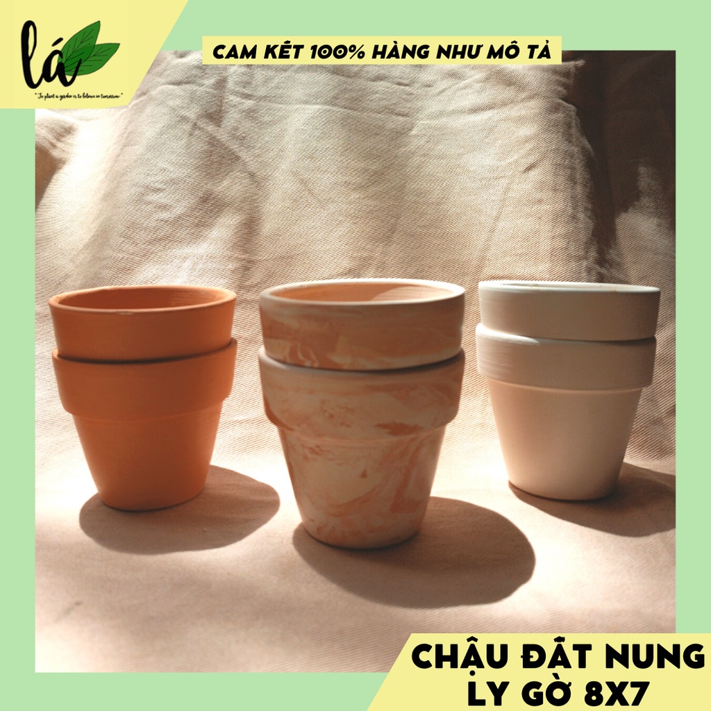 Chậu đất nung trồng cây ly gờ 8x7, chậu cây, chậu trồng cây, cây cảnh, sen đá, kiểng lá Ảnh Thật)