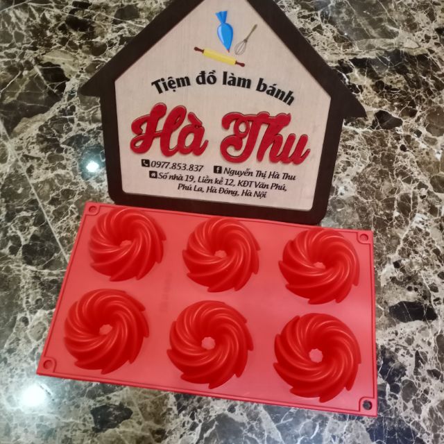 Khuôn rau câu xoáy 1 vỉ