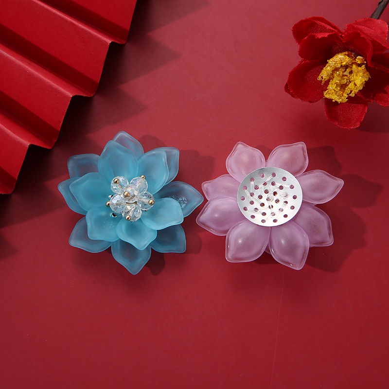 1 bông hoa cánh nhựa 45mm nguyên liệu làm trâm làm trang sức cổ trang