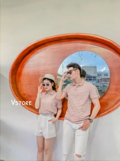 Áo đôi polo 6966(hồng)