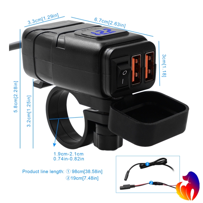 Blackhole Củ Sạc Nhanh Qc 3.0 12v Cho Xe Máy