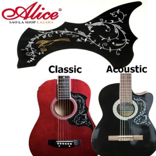 Miếng dán đàn Guitar chống xước đen họa tiết trắng SL001