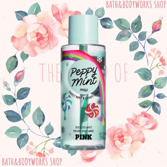Xịt thơm Body Mist 𝐏𝐈𝐍𝐊 𝐕𝐢𝐜𝐭𝐨𝐫𝐢𝐚’𝐬 𝐒𝐞𝐜𝐫𝐞𝐭 𝐏𝐞𝐩𝐩𝐲 𝐌𝐢𝐧𝐭
