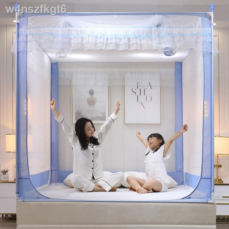 ✒Yurt phòng ngủ màn chống muỗi gia dụng kiểu công chúa giường 1,8m 1,5 đôi 1,2m mẫu khung lưới kéo loại dây