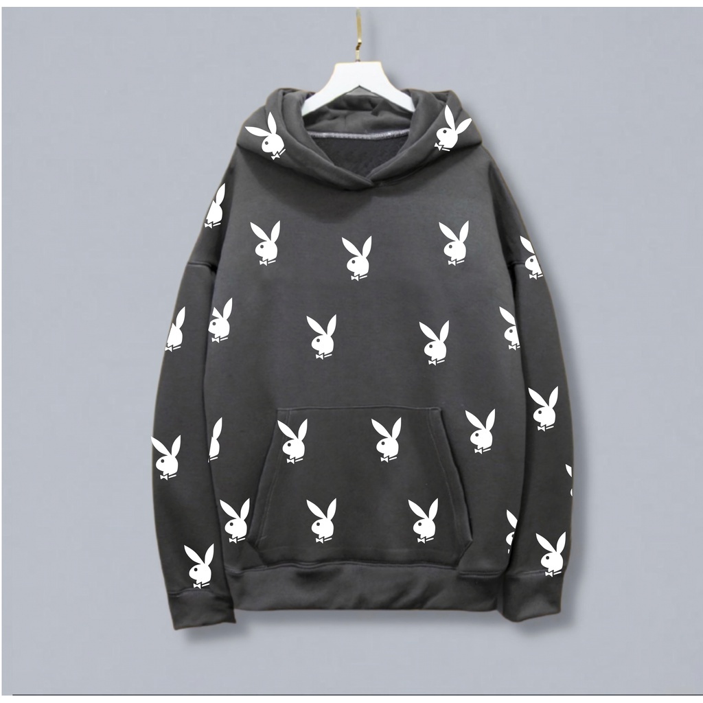 Áo Khoác Nỉ Hoodie In Hình Thỏ Chất Vải Nỉ Cotton Dày Cao Cấp Mũ 2 Lớp Bo Gấu Bo Tay - Mã Phayboy