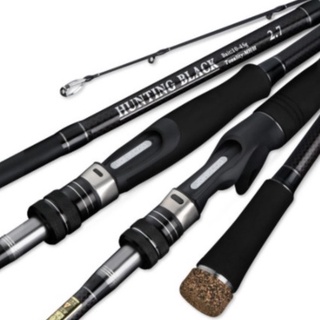  Cần Câu lure 2 ngọn máy đứng  máy ngang Hunting Black 