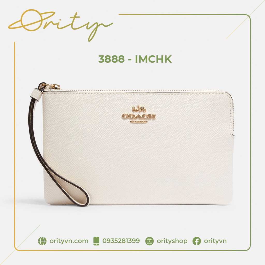 Túi xách / Bóp / Ví hàng hiệu COACH - Large Corner Zip Wristlet 3888