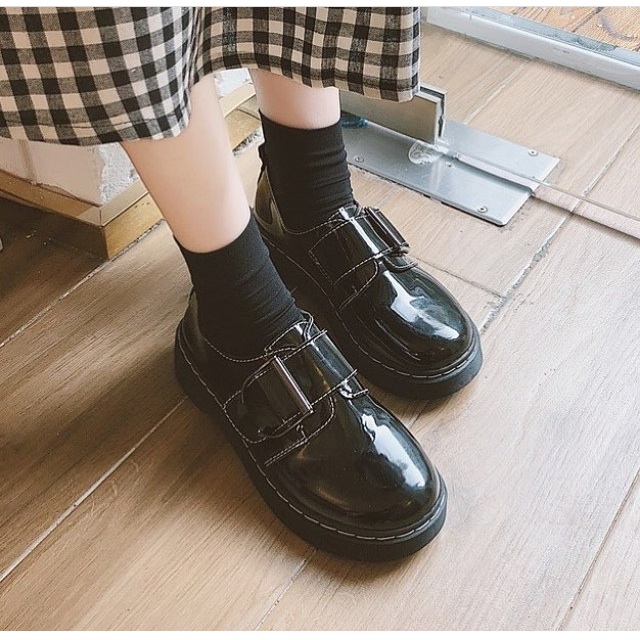 Giày ulzzang da bóng