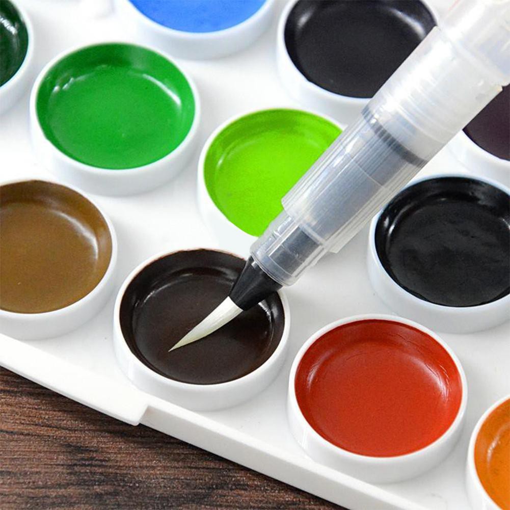 Plastic Handle Ink Brush Tap Water Pen Watercolor Painting Pen Art Supplies