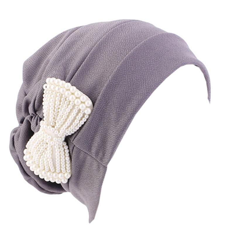 Mũ Trùm Đầu Co Giãn Đính Ngọc Trai Giả 56-58cm Cho Phụ Nữ Hồi Giáo