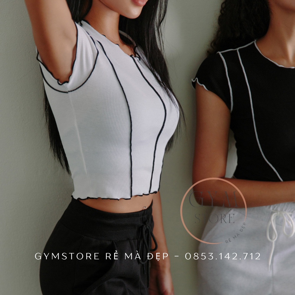 Áo Thun Croptop Tập Gym Tập Yoga Nữ 089 Dáng Ôm Body, Vải Thông Thoáng Co Giãn Hút Mồ Hôi 𝐆𝐘𝐌𝐒𝐓𝐎𝐑𝐄