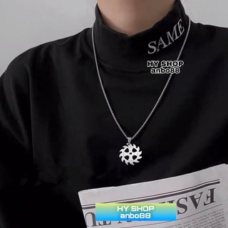 dây chuyền titan nam nữ mặt trời tía cá tính - vòng cổ siêu bền không gỉ unisex BTS(dây 1layer phối mặt)