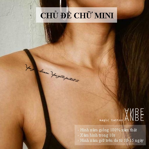 ANBE MAGIC TATTOO Hình xăm tạm thời giống thật 100% trong 10-15 ngày, chống nước và xà phòng