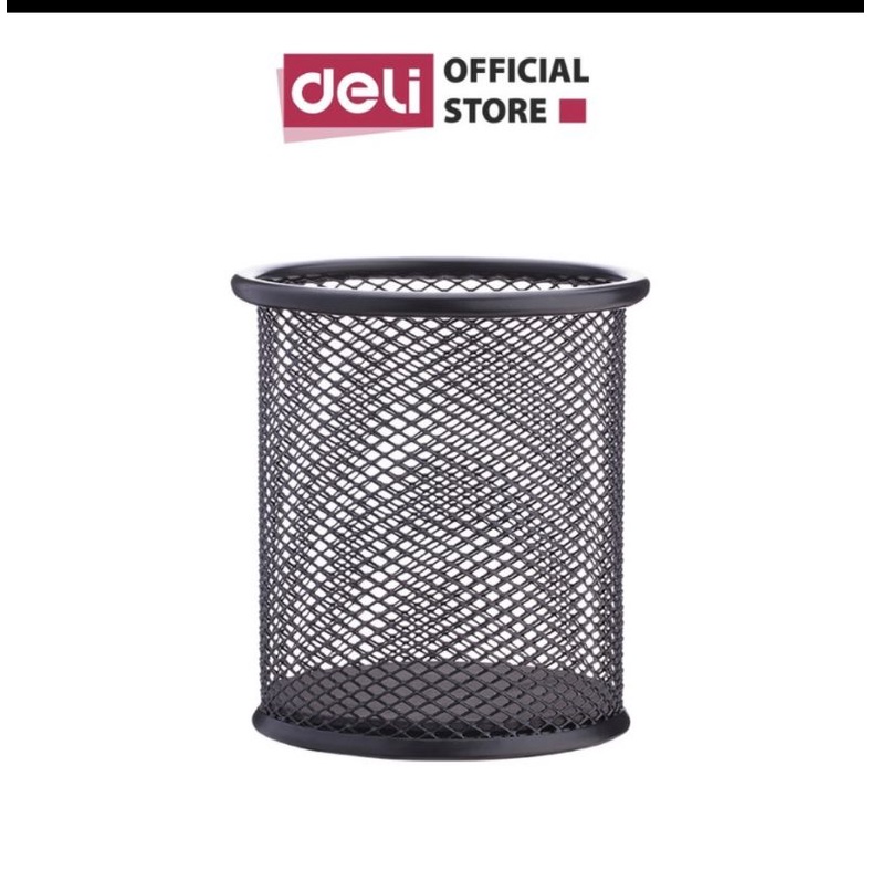 Cốc cắm bút Deli cốc cắm bút lưới sắt siêu bền sơn tĩnh điện