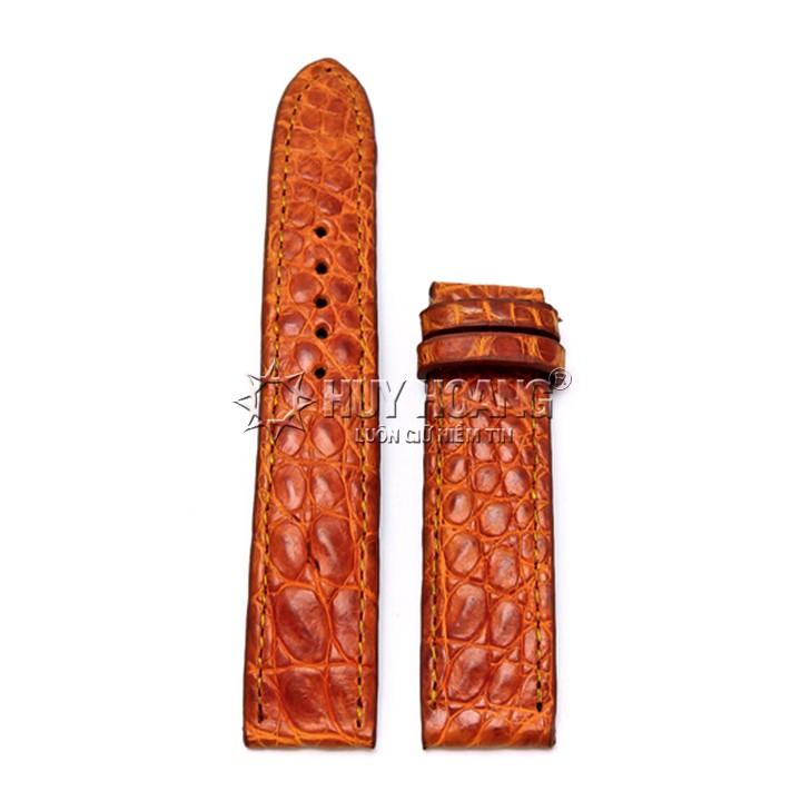 Dây đồng hồ da cá sấu màu vàng PH8203