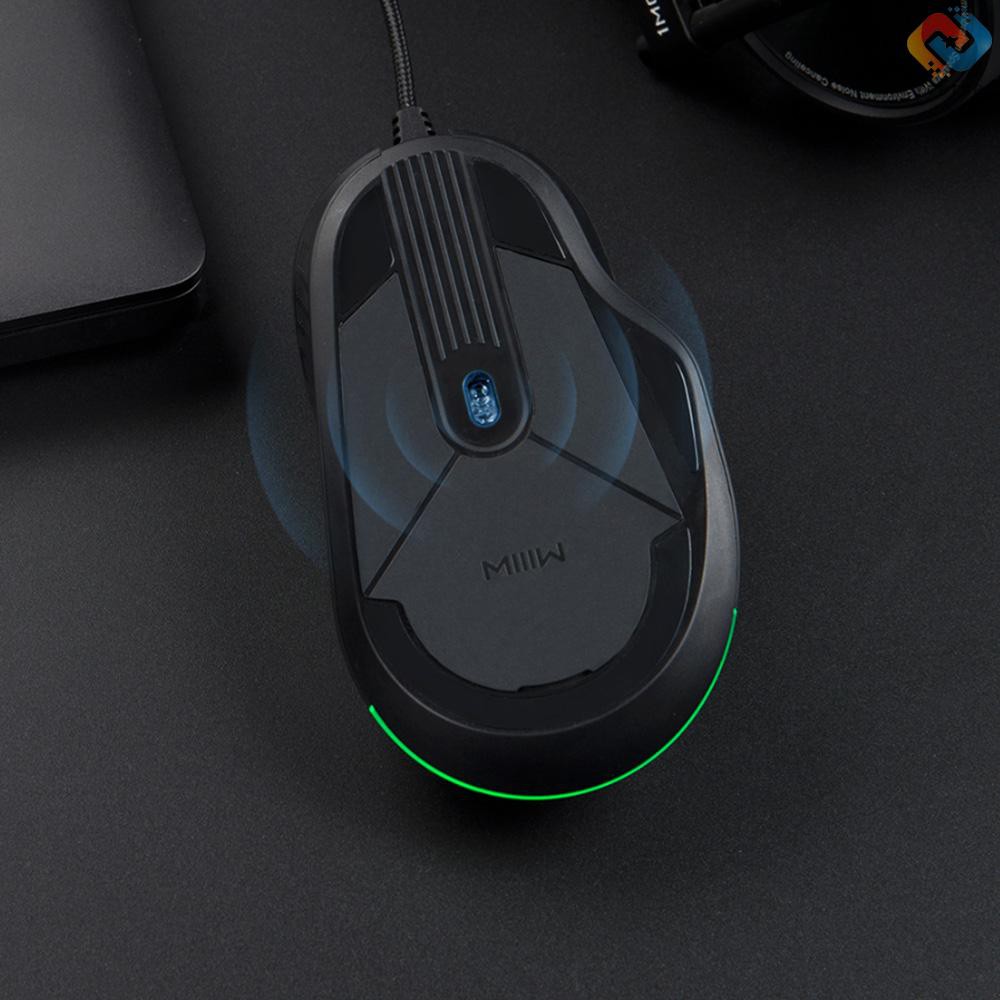 Xiaomi MIIIW 700G RGB Colorful Gaming Mouse 32bit 6 Button Wired Gaming Mouse 7200DPI Ergonomic Gamer PC Laptop Computer Mouse 1000Hz MWGM01