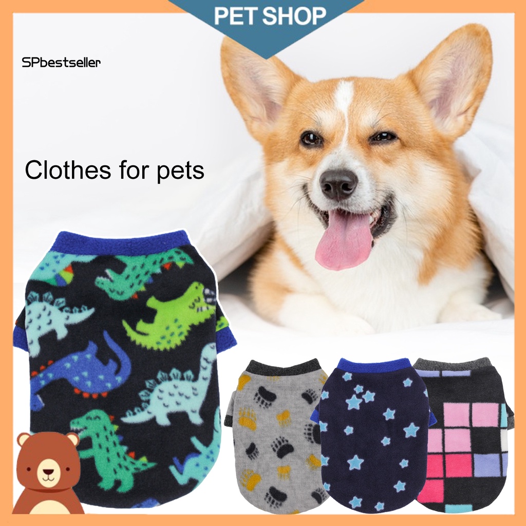 Áo Len Giữ Ấm Họa Tiết Dấu Chân Khủng Long Cho Thú Cưng