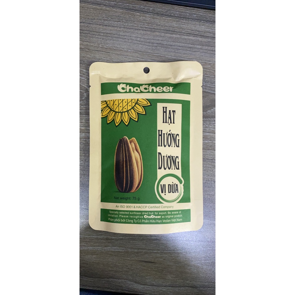 Hạt Hướng Dương Nguyên Vị Chacheer Vedan Túi 130G