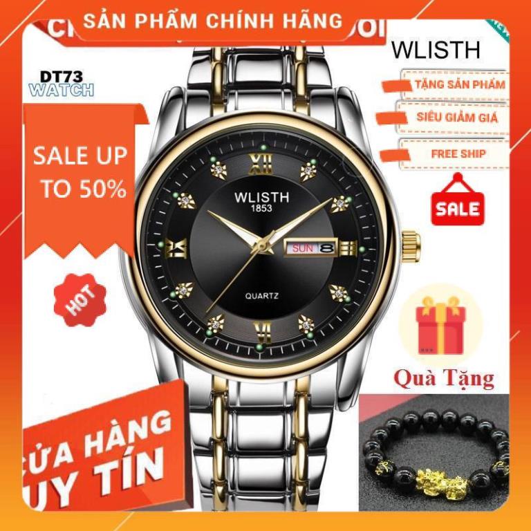 Đồng hồ nam cao cấp dây thép hiệu Wlisth,chống vô nước,chống xước,có dạ quang,bảo hành12 tháng,1 đổi 1