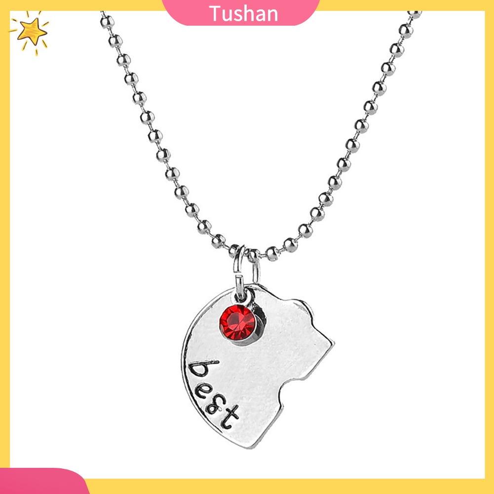 Bộ 4 vòng cổ Mặt Trái Tim Đính Đá Cho Bạn Thân