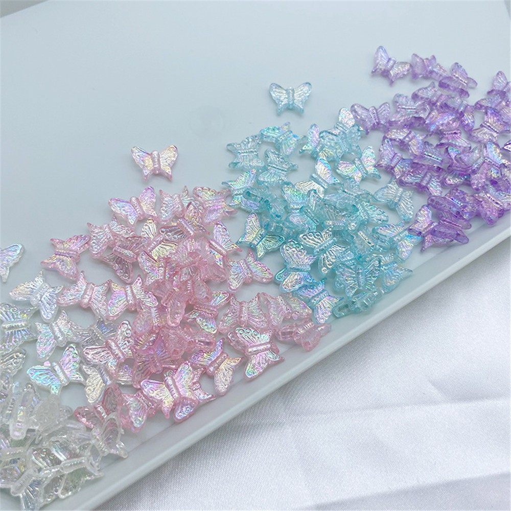 BUTTERFLY Set 20 Mặt vòng cổ Acrylic Hình Bướm Nhiều Màu