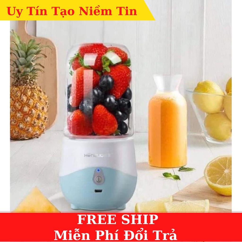 [Siêu HOT] Máy Xay Sinh Tố Cầm Tay Đa Năng, Máy Xay Hoa Quả Mini Sạc Pin Tích Điện, Nhỏ Gọn Tiện Lợi