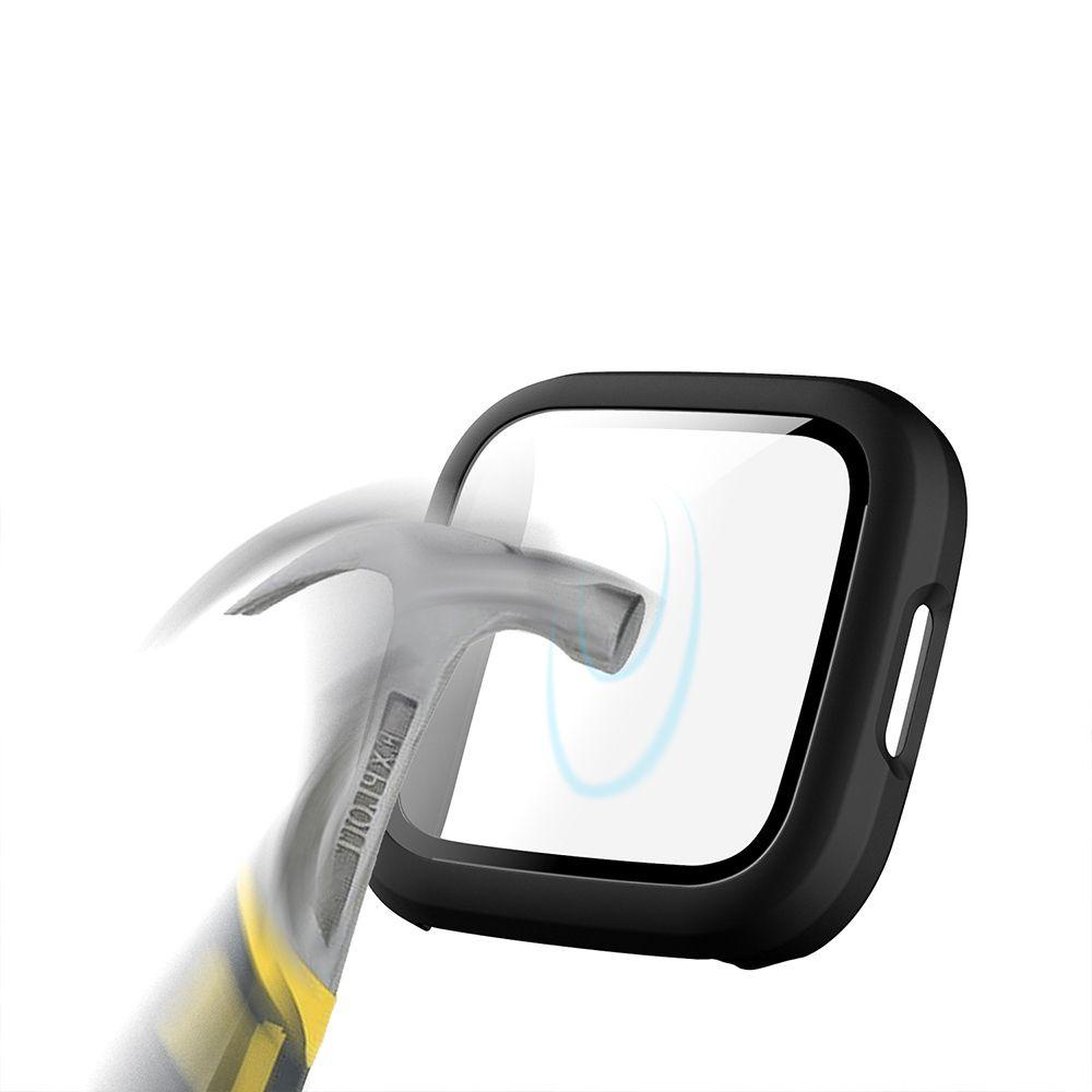 CHOOKEY Ốp Bảo Vệ Mặt Đồng Hồ Thông Minh Bằng PC Cứng Nhám Siêu Mỏng Khung Mạ 9H Kèm Kính Cường Lực Cho Fitbit Versa