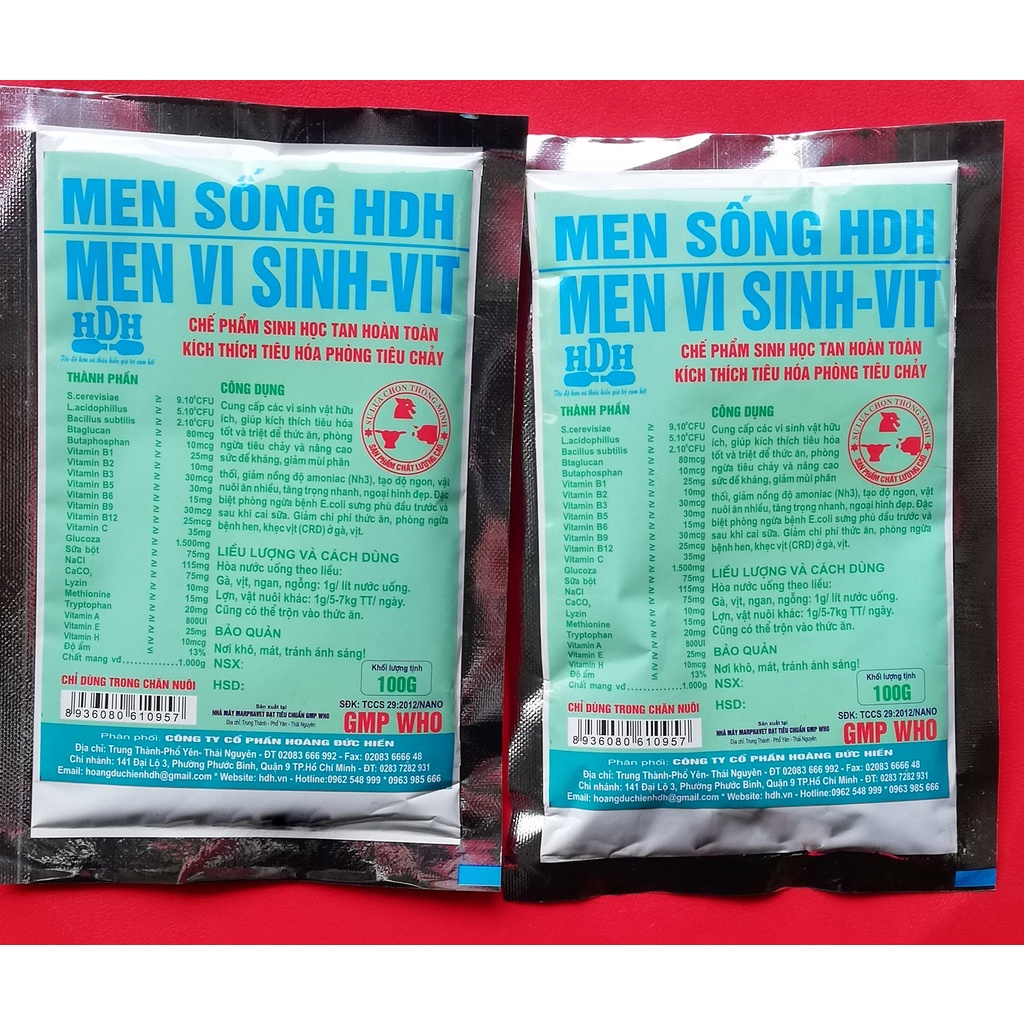 1 GÓI MEN SỐNG 100g MEN VI SINH – VIT CHẾ PHẨM SINH HỌC TAN HOÀN TOÀN DÙNG TỐT CHO GIA SÚC, GIA CẦM, CHÓ MÈO, GÀ CHỌI