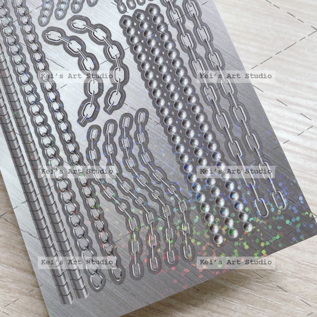 Mẫu dây xích bạc - vàng - đen