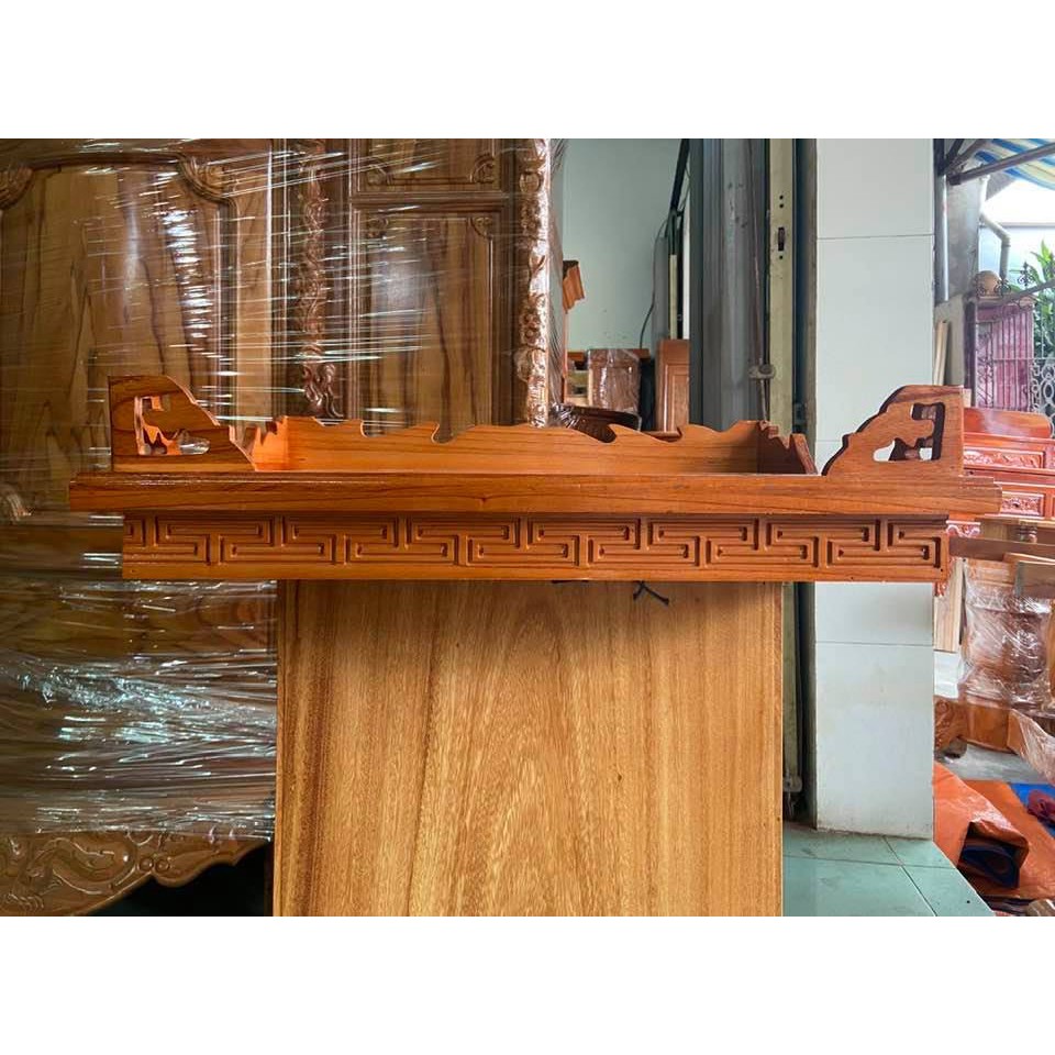Bàn thờ treo tường ô gạch 60cm - Đồ Gỗ Vinh