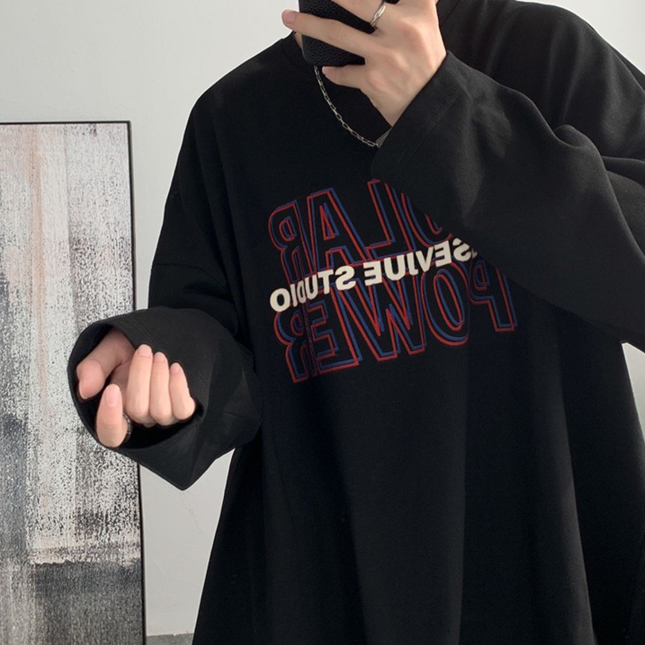 Áo thun tay dài wind, áo phông dài tay nam nữ form rộng unisex oversize HoangYenShopxyz