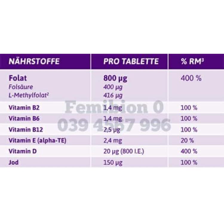 Femibion Số 0 dành cho chuẩn bị mang thai