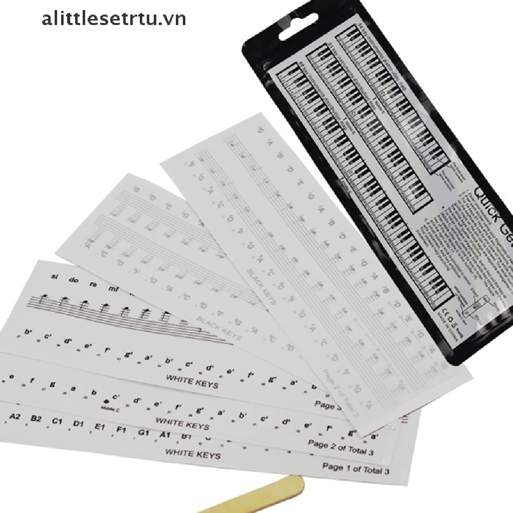Sticker Nhựa PVC Trong Suốt Dán Phím Đàn Piano 54 / 61 / 88