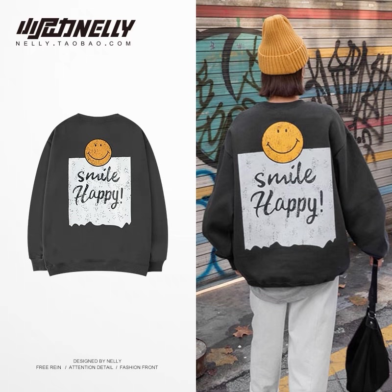 Áo nỉ sweater lót lông Nelly phong cách unisex nhiều mẫu