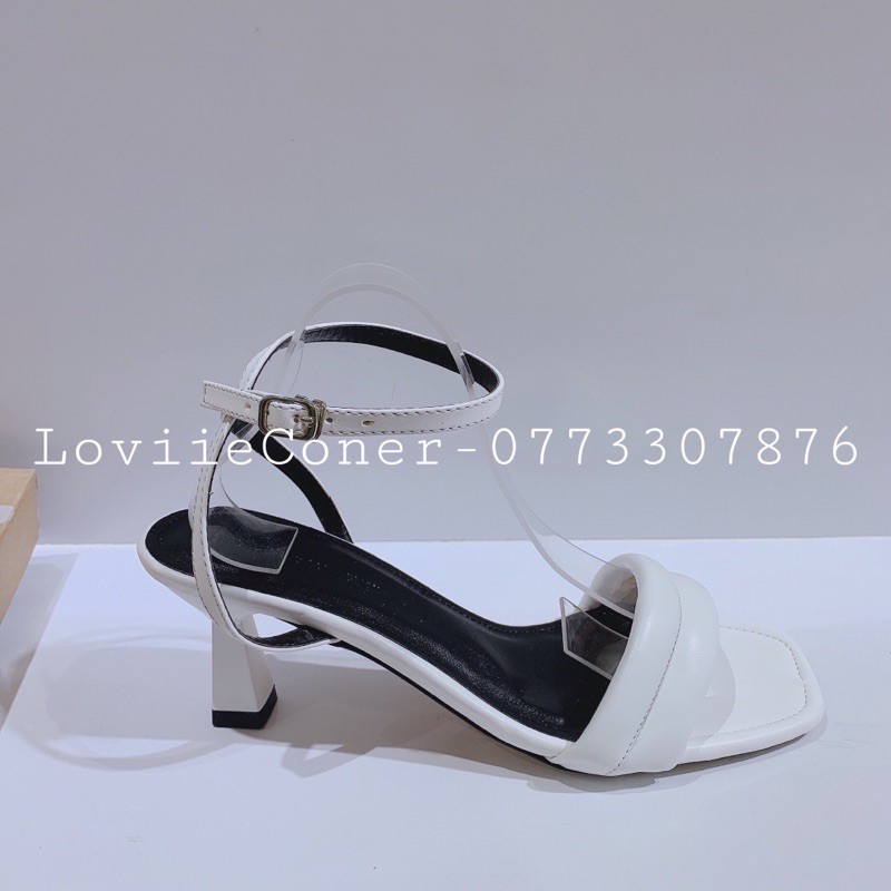 LOVIIECORNER - SANDAL CAO GÓT QUAI PHỒNG 7 PHÂN - SANDAL CAO GÓT QUAI MẢNH 7CM - ĐEN TRẮNG XANH NÂU NGÓI - G210338