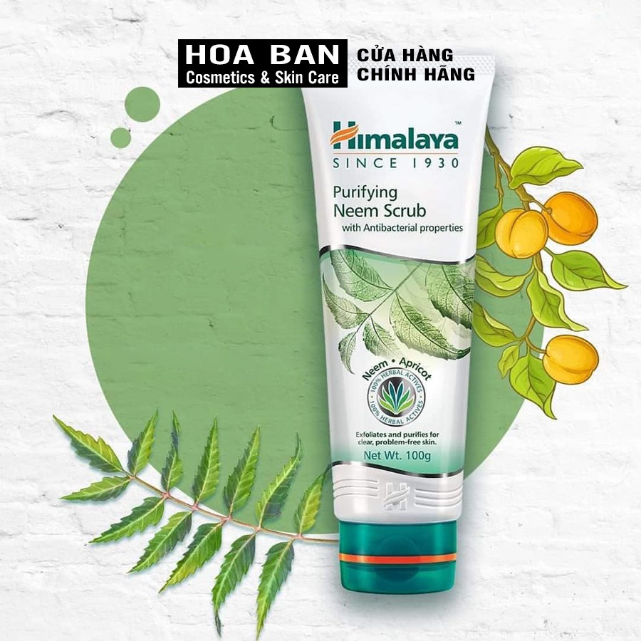 [Date Mới] Tẩy tế bào chết sáng mịn da Himalaya Purifying Neem Scrub 100ml - HM04